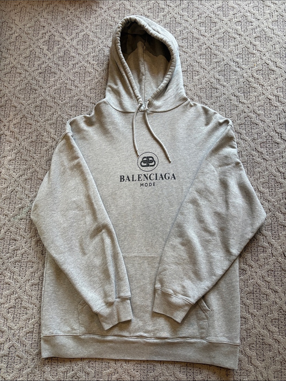 Balenciaga Light Gray Mode Pullover Hoodie